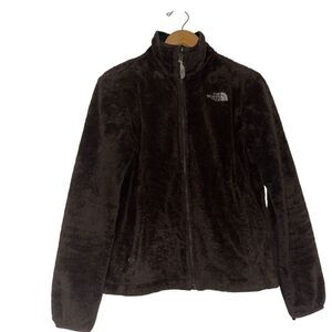 The North Face Full Zippered Fleece Jacket Brown Medium